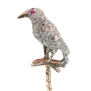 A Victorian tiepin: the white raven among antique jewels, circa 1900
